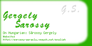 gergely sarossy business card